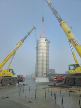 Click Here To Enlarge This Photo Of Our Liebherr 60T & 220T cranes in action&excl;