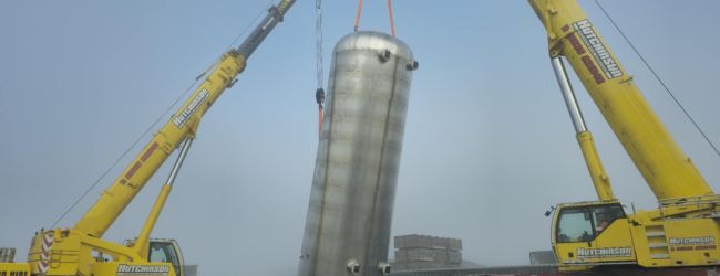 Our Liebherr 60T & 220T cranes in action&excl;